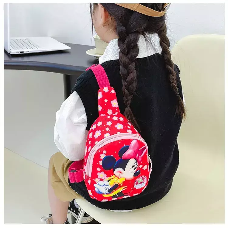 Disney Minnie Brusttasche Reise Umhängetasche Umhängetaschen für Jungen und Mädchen Baby Wechsel Umhängetaschen für Kinder Geburtstags geschenk