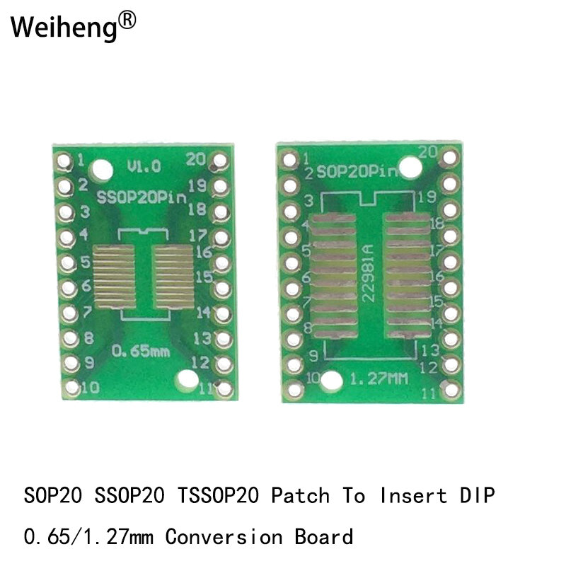 SOP20 SSOP20 TSSOP20 Patch To Insert DIP 0.65/1.27mm Conversion Board