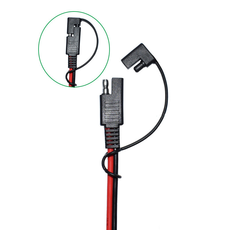 Cable de extensión de enchufe SAE a encendedor de cigarrillos, adaptador inverso de polaridad SAE, fusible de 15A, 14AWG, 100cm