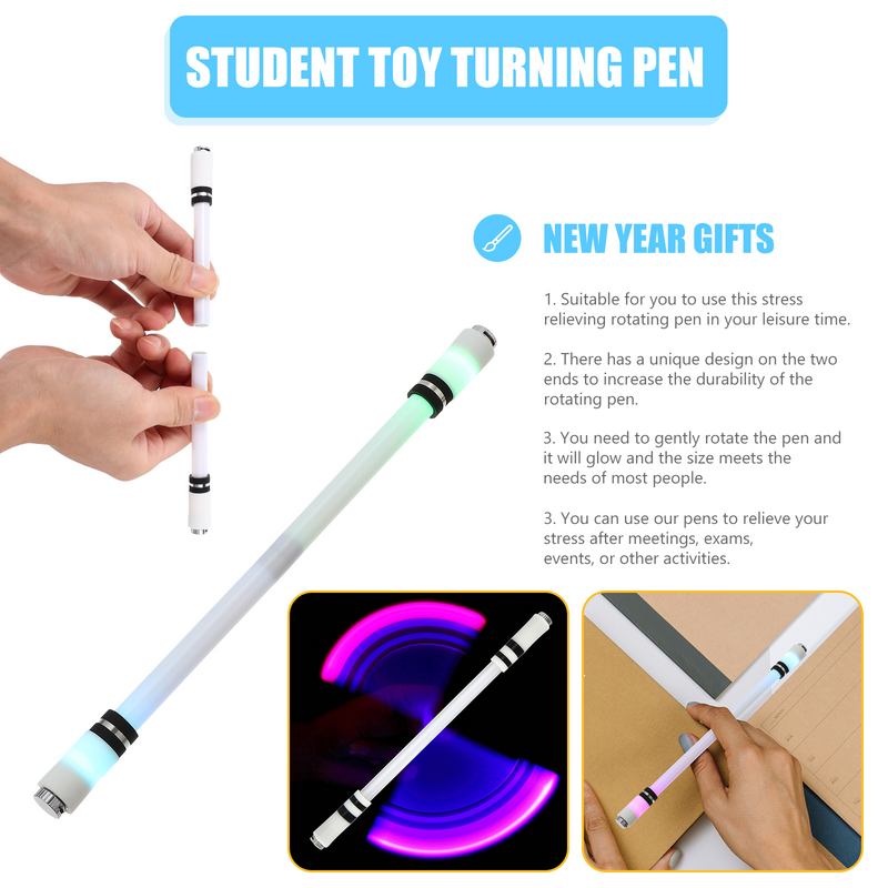 Luminous Rotating Pen Rotating Pen Rolling Finger Anti Coating Gaming Pen Flying Magnets For Kids for Student Entertainment