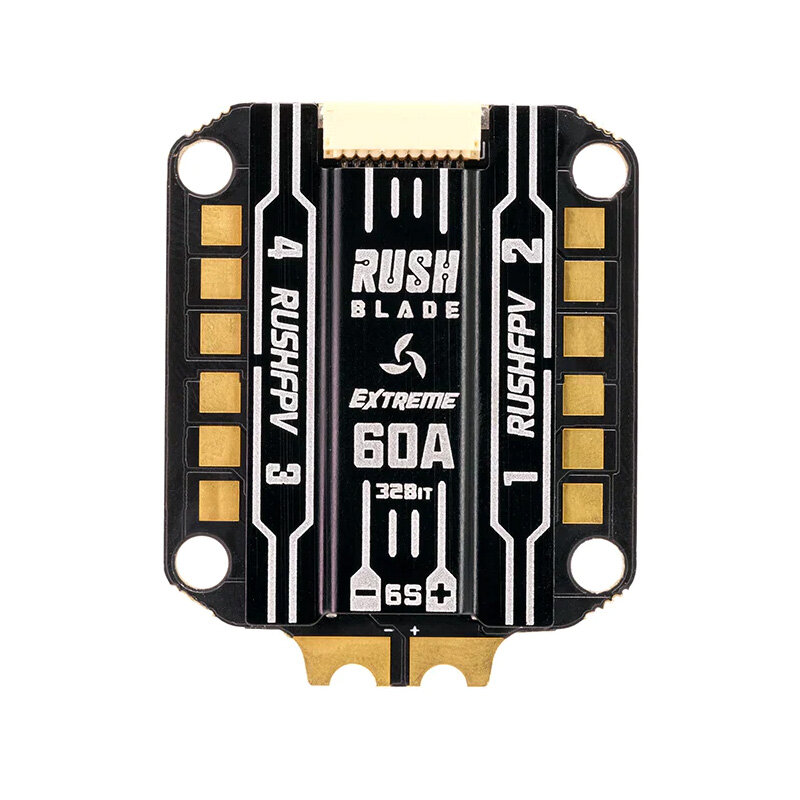 Rushfpv rush blade v2 stack f722 analoge digitale flug steuerung extrem 60a 128k blheli32 4 in1 esc für fpv drohne