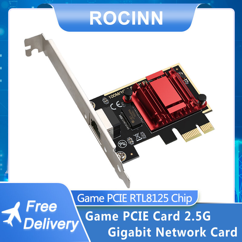 게임 PCIE 카드, 기가비트 네트워크 카드, USB 카드, PCI-E 2.5G 네트워크 어댑터, LAN 카드, 2500Mbps, 10 Mbps, 100 Mbps, 1000Mbps, RTL8125, RJ45