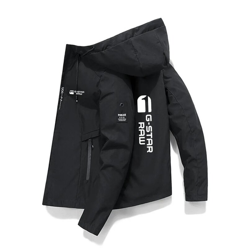 Куртка мужская с капюшоном, уличная спортивная ветрозащитная модная повседневная брендовая, с принтом, осень/зима 2020