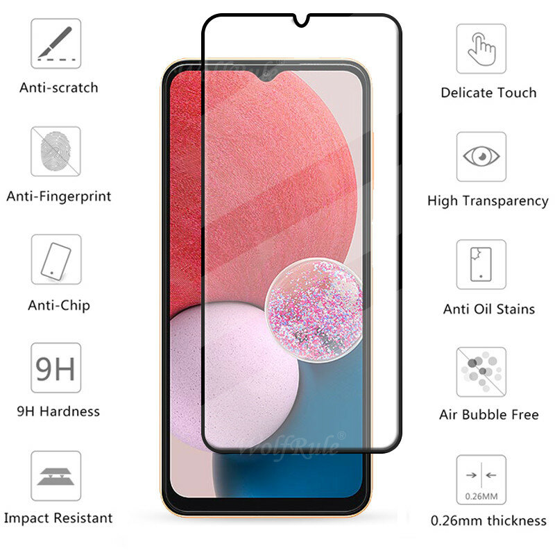 4-In-1 Voor Samsung Galaxy A13 Glas Voor Samsung A13 Gehard Glas Hd Screen Protector Voor Samsung a02S A12 M33 A14 A34 A54 A13 Lens Glas