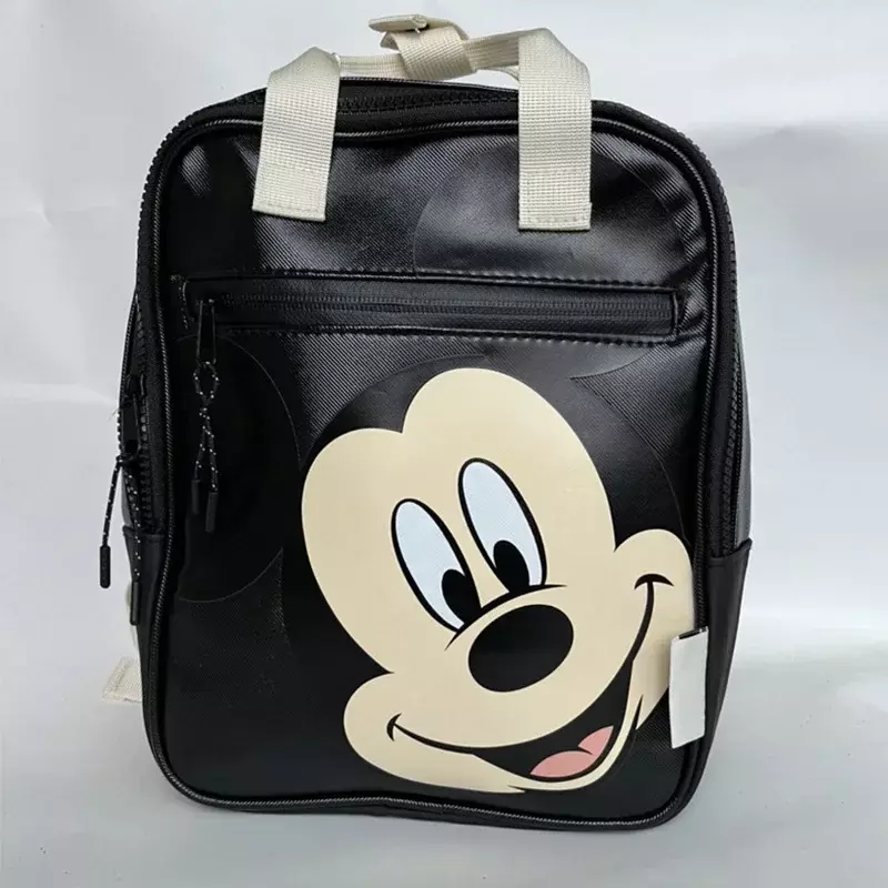 Disney-mickey mochila para jardim de infância infantil bolsa de ombro dupla, moda masculina, lazer, desenhos animados
