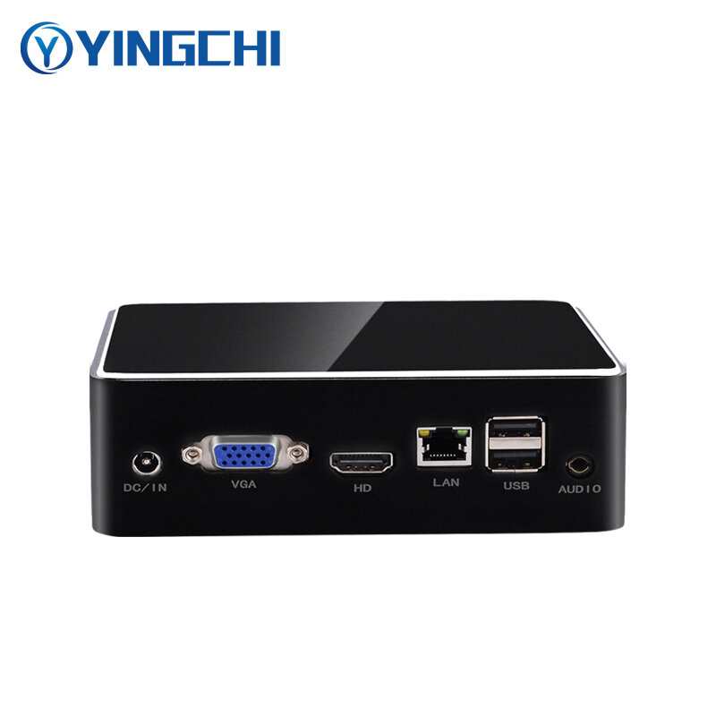 YINGCHI komputer Mini Win10 1000M LAN Core i3-5005U/i5-5200U HD-MI VGA 128G 256G SSD WiFi PC meja kecil