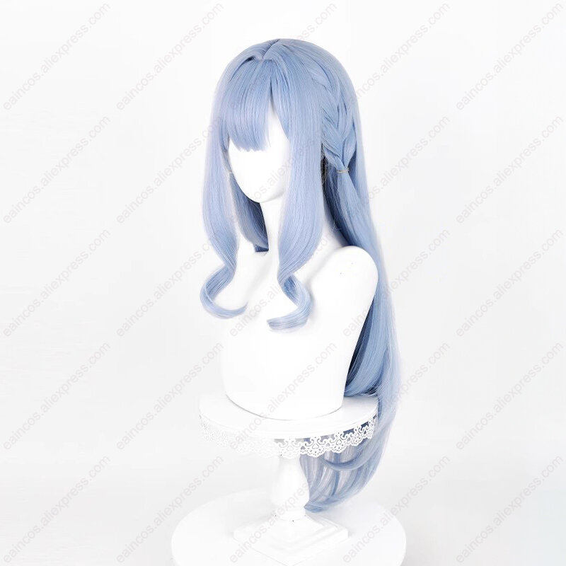 Anime Togawa Sakiko Cosplay Perücke 85cm lange silber blaue Perücken hitze beständiges Kunst haar