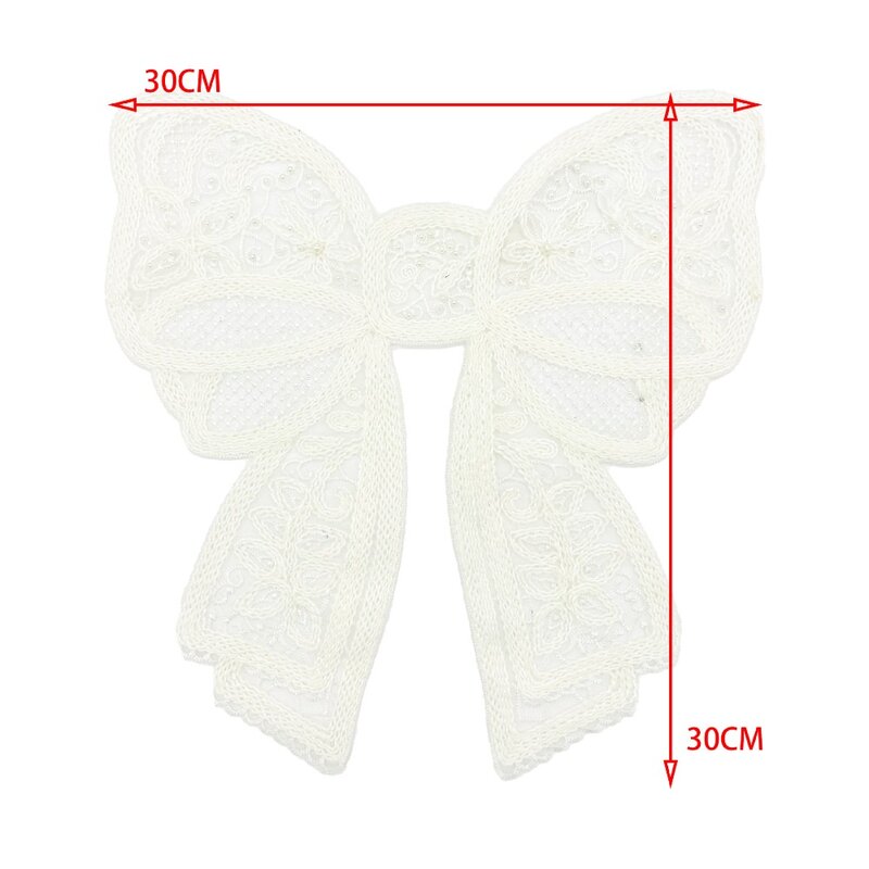 Embroidery Collar Flower Jewelry Accessories Bow Knot Diamond Three-dimensional Flower Nail Bead Chest Flower Women