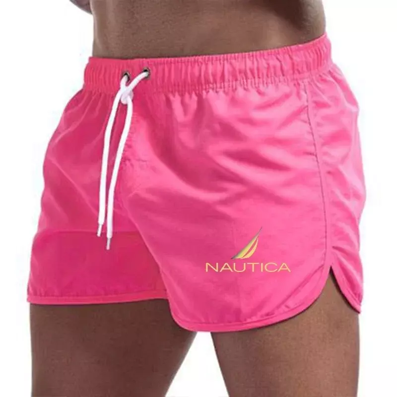 Мужские летние эластичные штаны для плавания, быстросохнущие пляжные шорты, боксерские шорты с кулиской, тренировочные шорты для футбола, тенниса