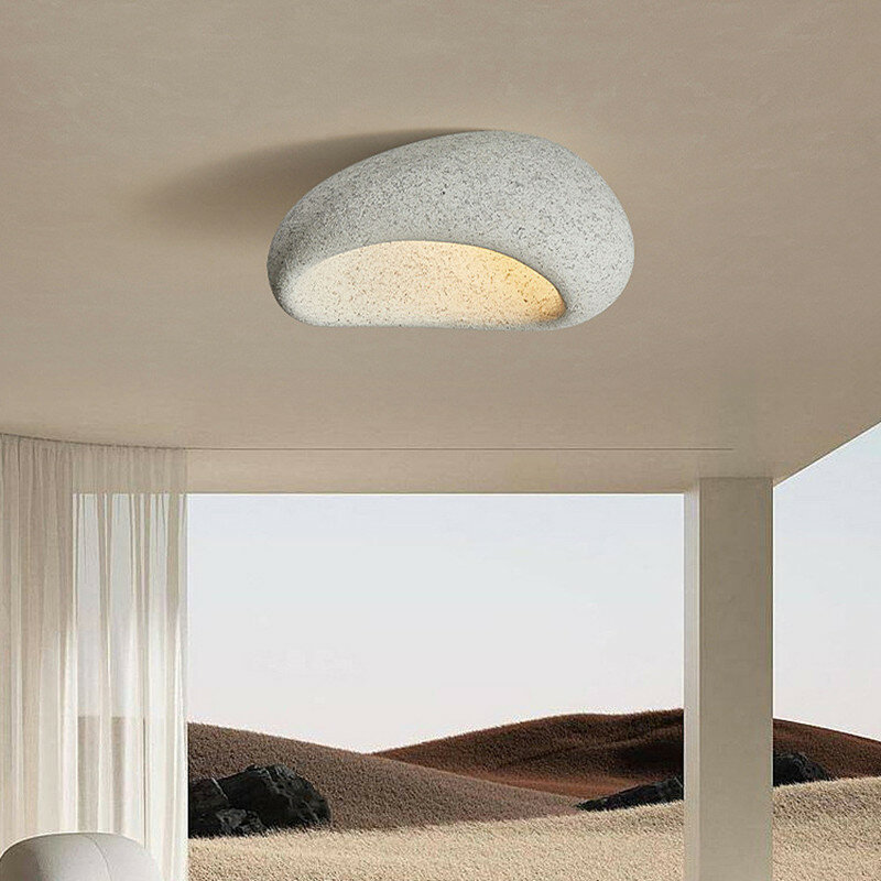 Skandynawska minimalistyczna żyrandol Wabi Sabi E27 lampy sufitowe Led w stylu kremowym do sypialni lampy sufitowe błyszczące dekoracje Led
