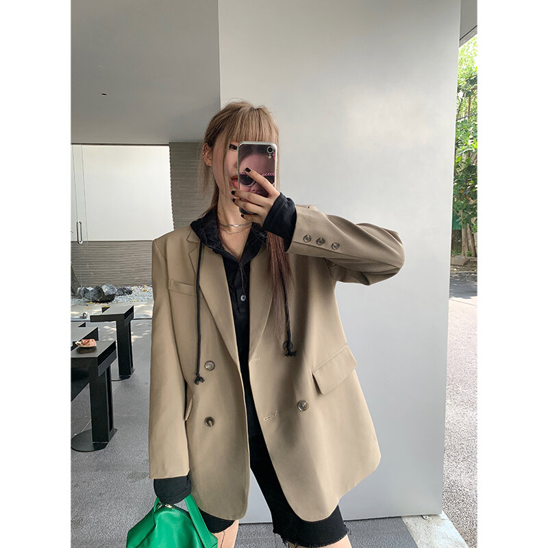 UNXX Real Shot 2023 Spring Autumn New Fashion High-end Loose Suit Jacket Women Simple Jacket Female Office Lady Top High Quality