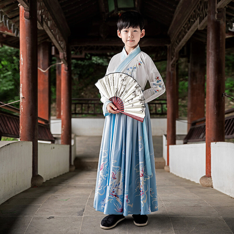 2022 nuovi vestiti antichi per ragazzi e bambini Hanfu vestiti estivi sottili di Guoxue vestiti per bambini di fascia alta in stile cinese Tang