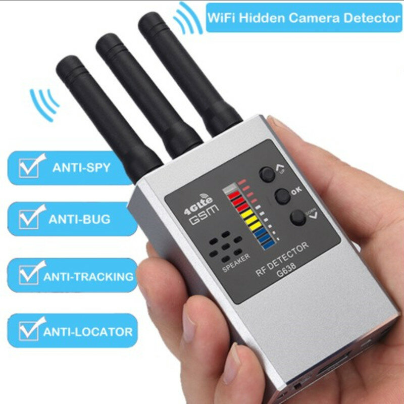 Nieuwe Rf Signaal Detector Wifi Verborgen Camera Finder Anti-Spy Luisteren Veegmachine Mobiele Telefoon Bugs Wireless Luisteren Apparaat Gps tracker
