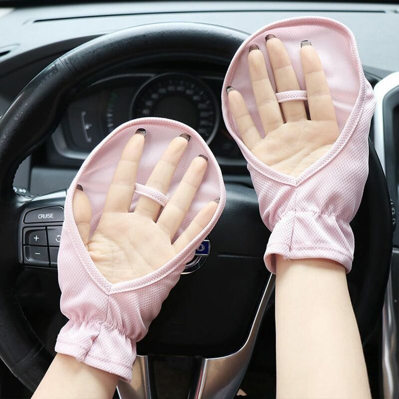 Солнцезащитные перчатки с УФ-защитой, дышащие перчатки для занятий спортом на открытом воздухе, перчатки для защиты от солнца, велосипедные перчатки, шелковые перчатки