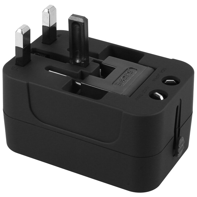 Travel Adapter Universal Dual USB Plug Adapter Portable International Power Plug Charger Adapter Multifunctional Worldwide AC