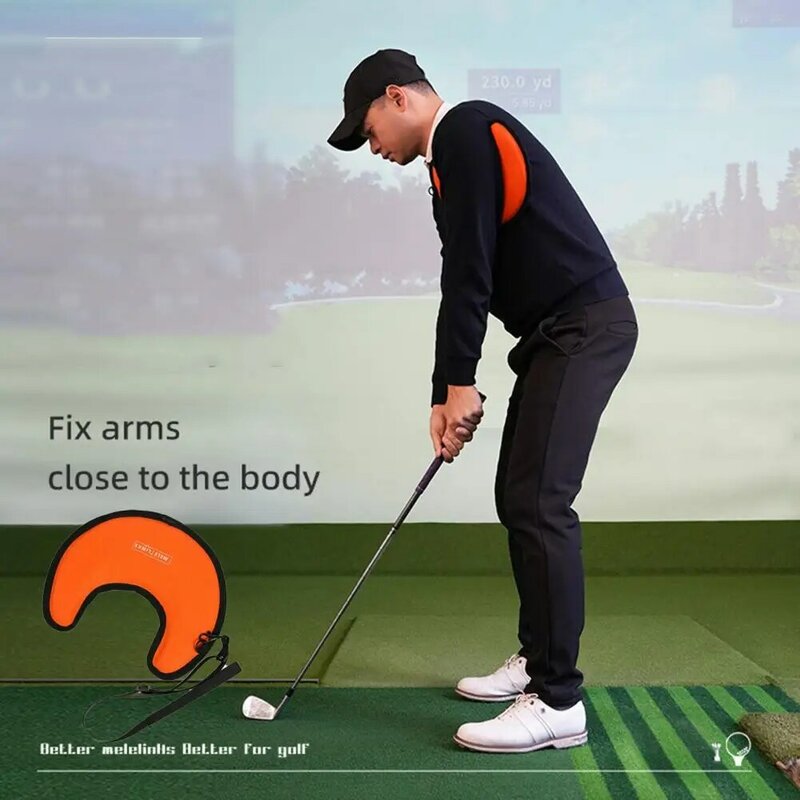 Pelatih ayunan Golf pemula, korektor postur bentuk bulan untuk latihan pegolf pemula, memperbaiki ayunan