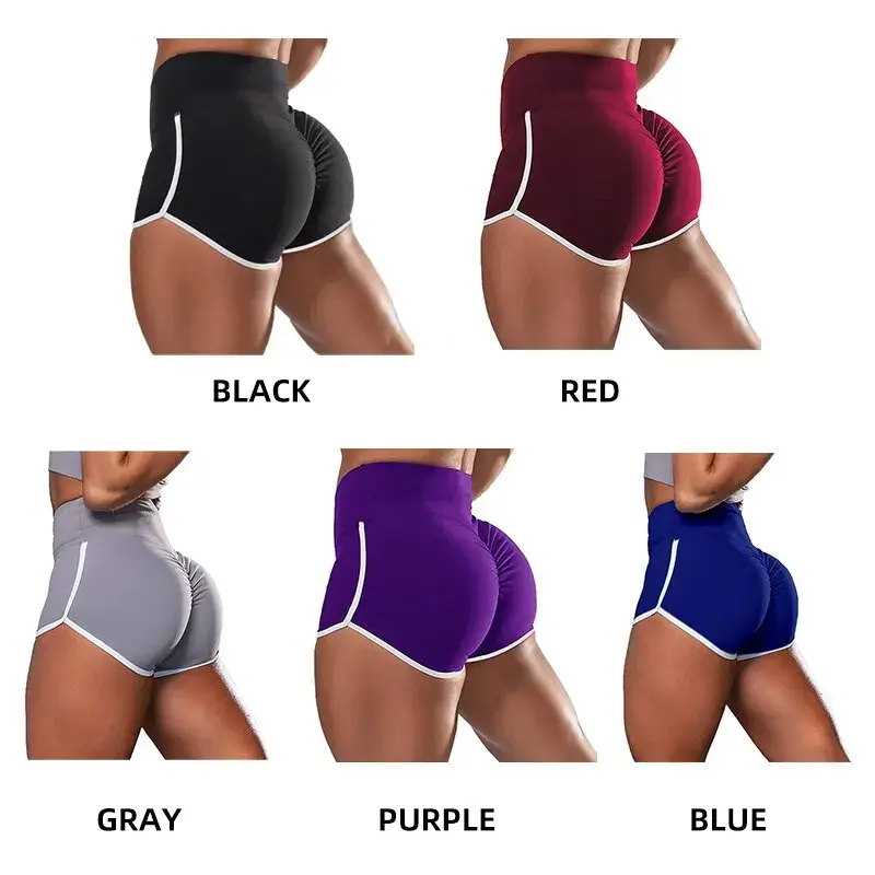 Pantalones cortos deportivos elásticos sin costuras para mujer, mallas Push Up para gimnasio, Yoga, correr, entrenamiento, chándal, Sexy, grande