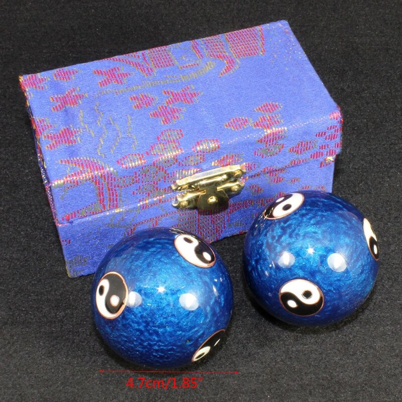 One Pair Chinese for Health Balls Baoding Enamel Ball Massage Balls For Hand Therapy Exercise and Stress Relief Dropship