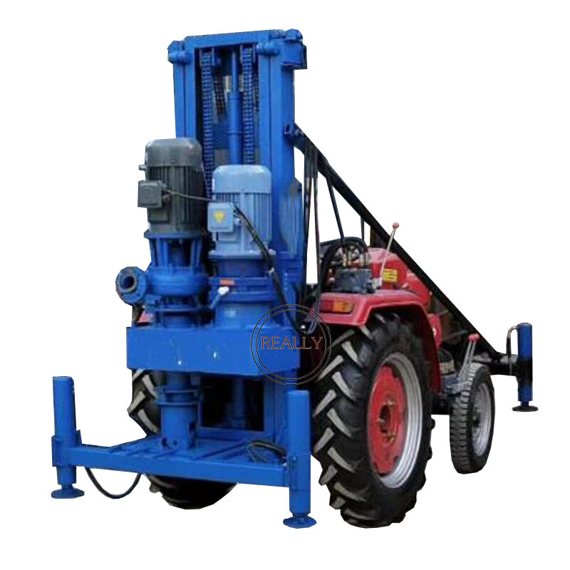 New Design Tractor Type Water Well Drilling Machine Borehole Large   Water Drilling Rig Machine Drilling Deepth 120M