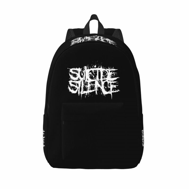 Рюкзак металлический для мужчин и женщин, модная Студенческая Повседневная спортивная сумка на плечо для ноутбука с надписью «самоубийц», рок