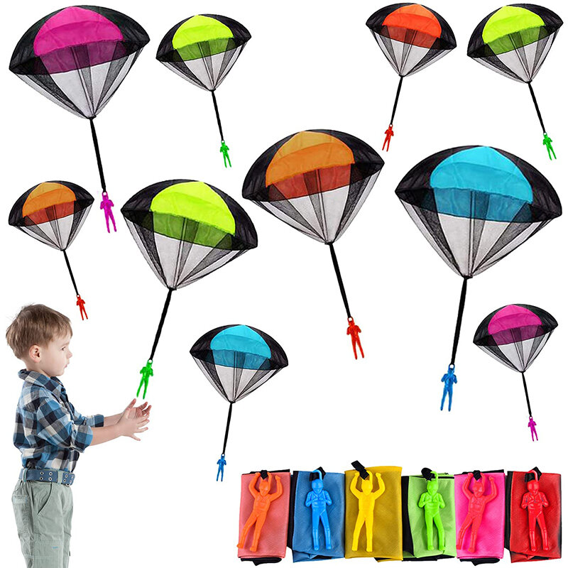 Mini paracaídas de soldado que lanza a mano, juguete divertido para niños pequeños, juego al aire libre, juguetes educativos, paracaídas volador