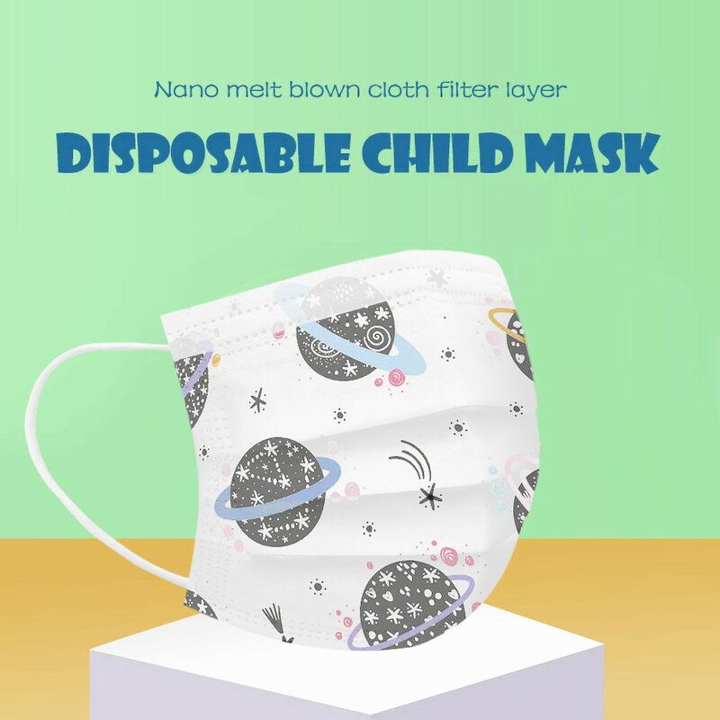 Multi-Layer Máscara Protetora Infantil, Design de Filtro de Algodão, Essencial, Confortável, Segurança, Longa Distância, Viagem