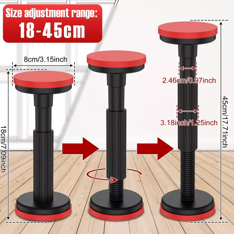 2PCS/Set Telescopic Support Rod Nylon Cabinet Adjustable Support Pole 200kg Weight Capacity High Hardness Sink Support Bracket