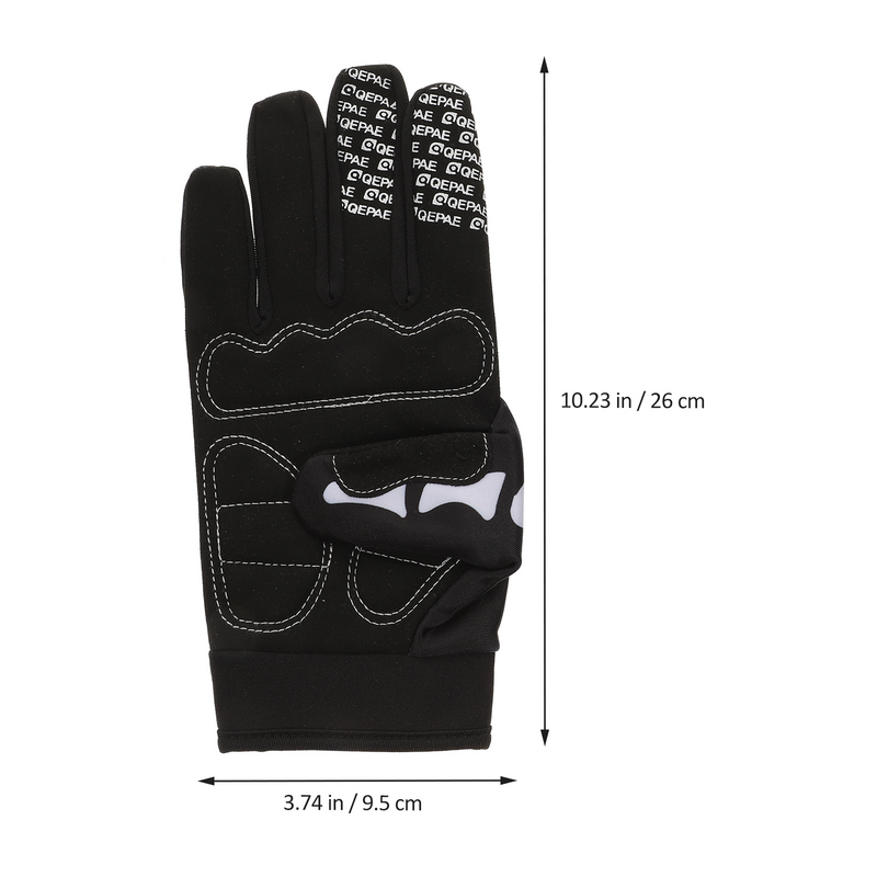 Motorcycle Black Gloves Ridding Long Finger Skull Scary Adults Paw Unisex Men and Women