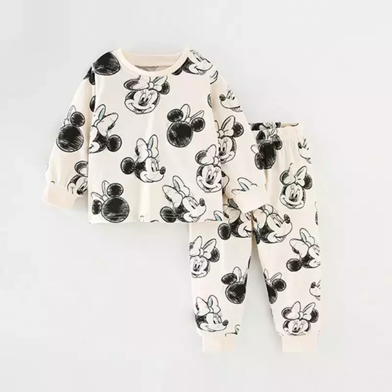 Cotton Baby Girl Sleepwear Suits  Autumn Winter Newborn Underclothes 2pcs Kids Clothes Set Spring Toddler Kids Clothes Pajamas