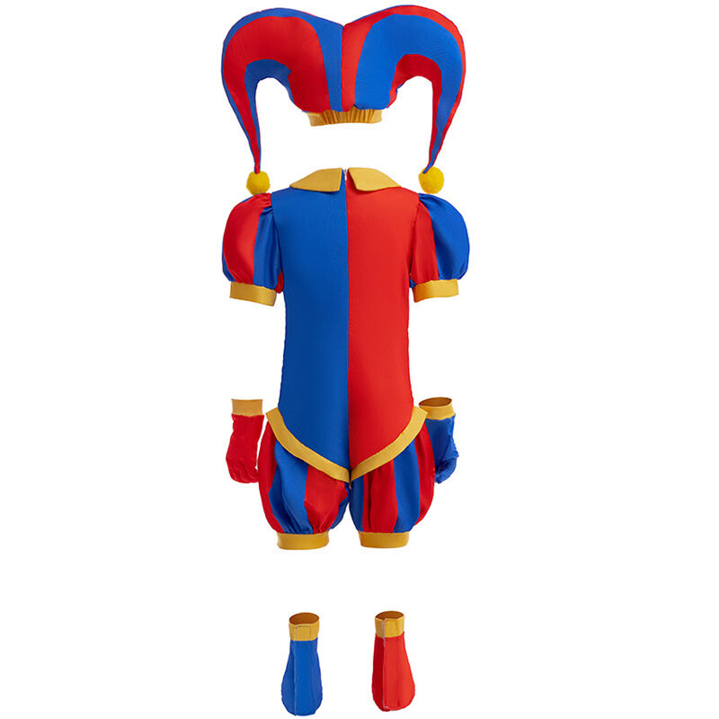 Disfraz de circo Digital para niño y niña, traje de Cosplay de Pomni para Halloween, Princesa, 4 piezas, Siut, Carnaval