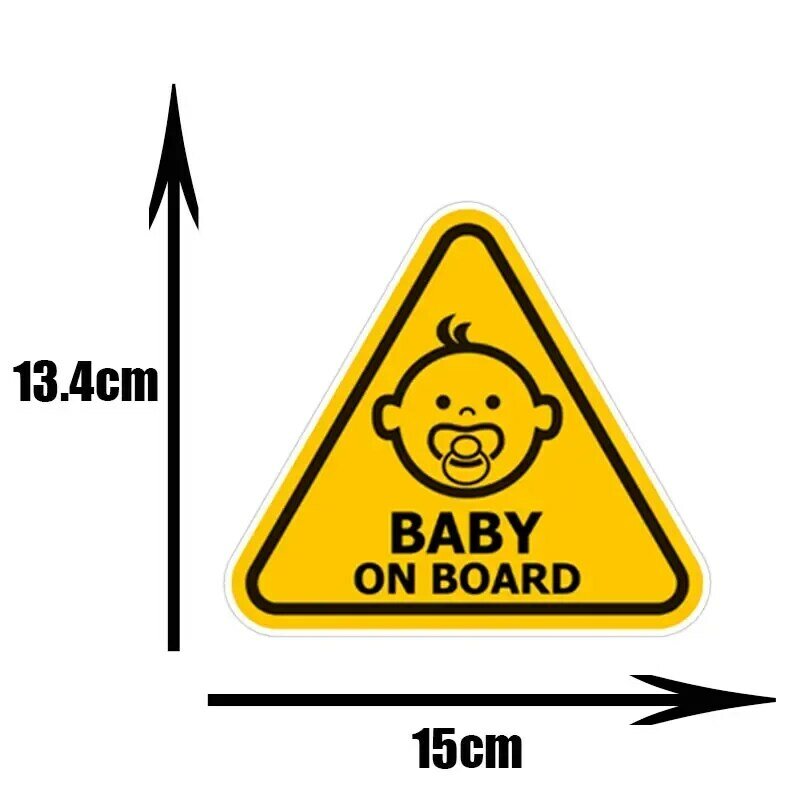 Stiker mobil kepribadian stiker mobil bayi stiker jendela mobil kartun dekorasi mobil PVC pribadi, 15cm