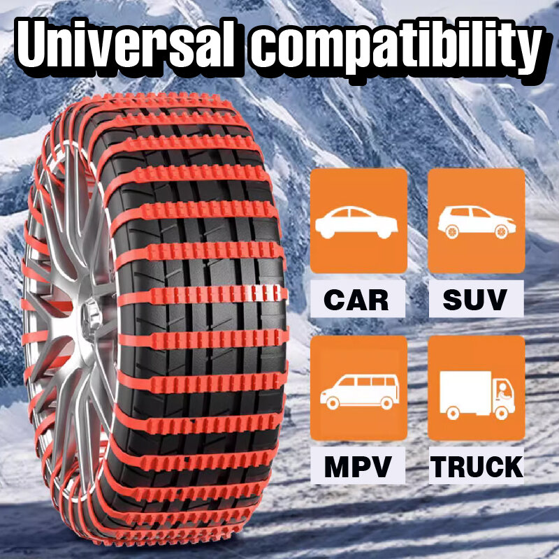AIVC Anti-Skid Snow Chains for Car Motorcycles Winter and Bad Terrain Wheels Anti-slip Emergency Universal Lockout Artifact
