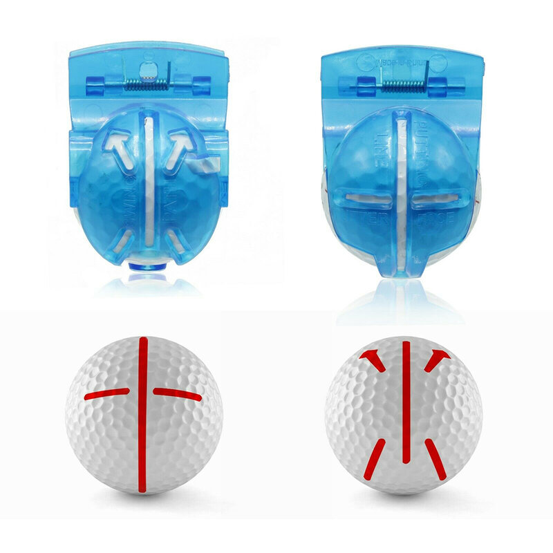 Transparante Meerkleurige Golfbal Voering Golfkrabber Uitlijning Tool Tekenen Sjablonen Golfbal Lijn Marker
