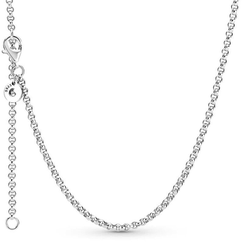 Ожерелье Rolo с подвеской-бусиной из серебра 925 пробы