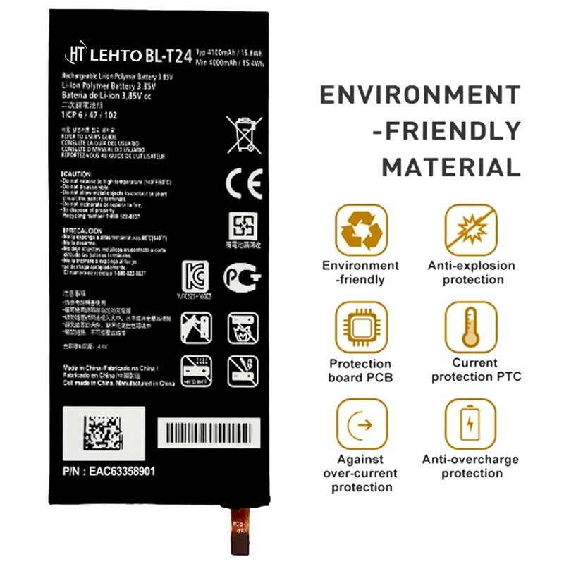 100% original BL-T24 batterie für lg x power/k220/telefon ersatz bateria