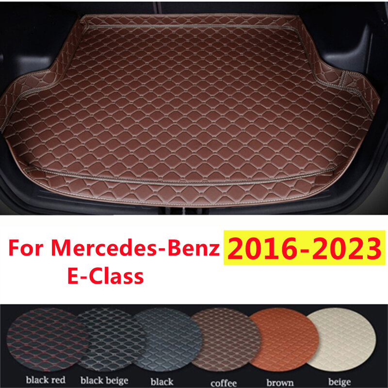 SJ alas bagasi mobil ด้านข้างสูงแบบปรับแต่งได้สำหรับ Mercedes-Benz E-Class W213 2023-2016อุปกรณ์ตกแต่งรถยนต์แผ่นรองสัมภาระด้านหลัง