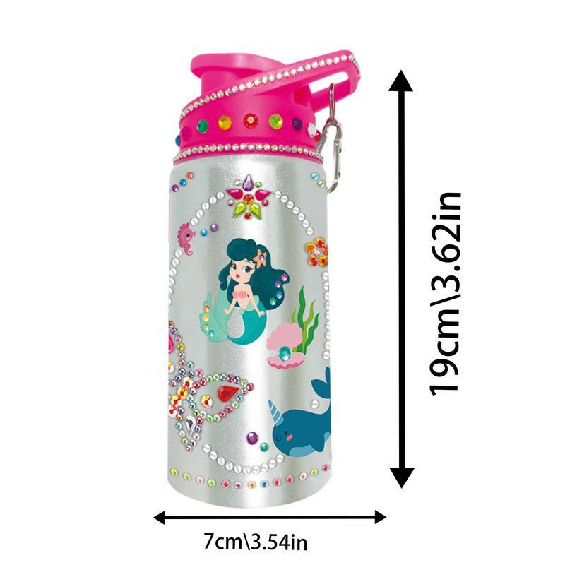 Kids Water Bottle DIY Craft Kit Gem Stickers Decor Fun Arts And Crafts Gifts Toys Daughter Child School Gifts ValentinesDay Gift