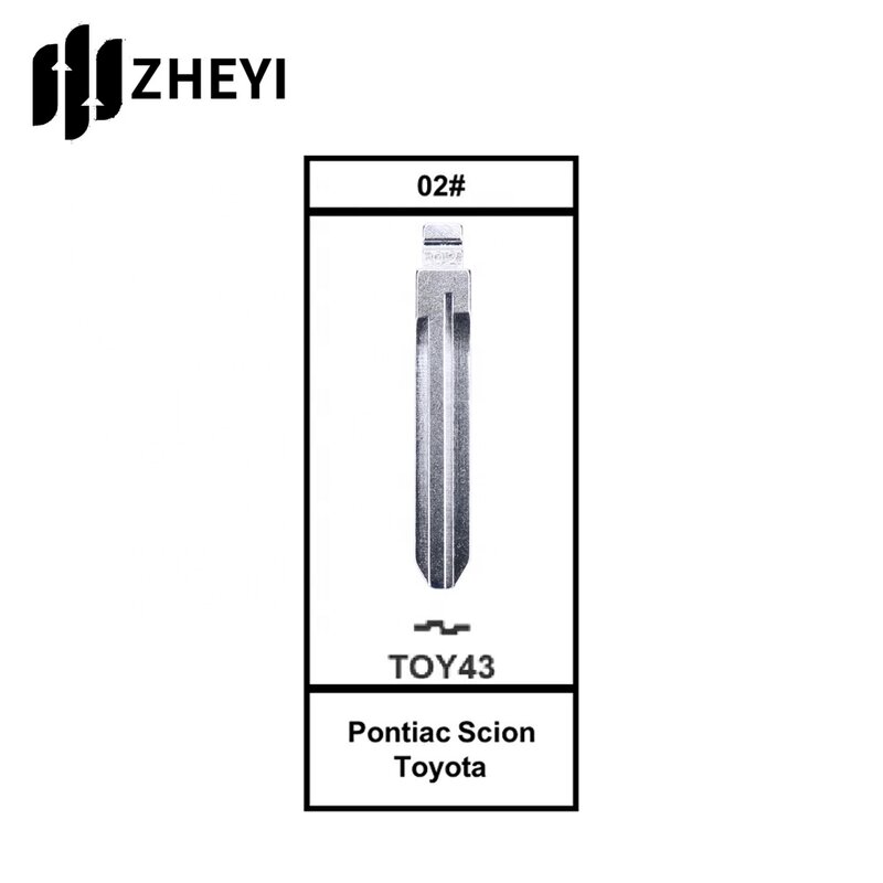 Toy43 02# Universal Uncut Remotes Flip Key Blade For Toyota Toy43 02# Blank key blade uncut for car remote control key