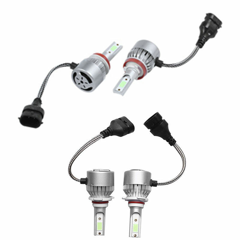 차량용 LED 헤드라이트 전구, 8000K, 72W 변환 키트, 자동 램프, 안개등, 2 개