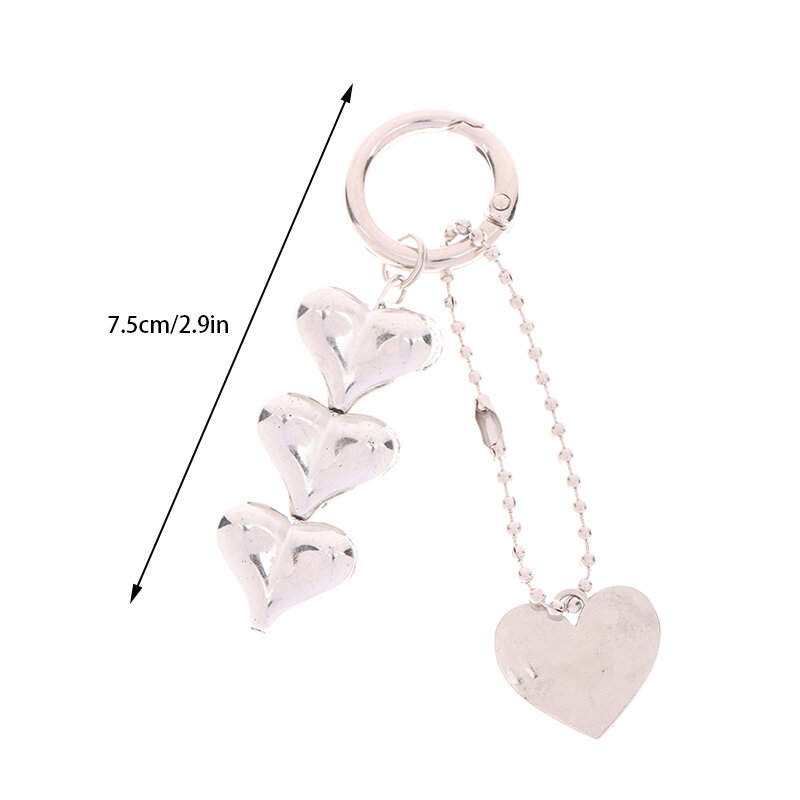 Модный брелок для ключей с бисером в форме сердца, Многофункциональный шнурок, персонализированный аксессуар для автомобильных ключей, брелок для ключей, подвеска для сумки