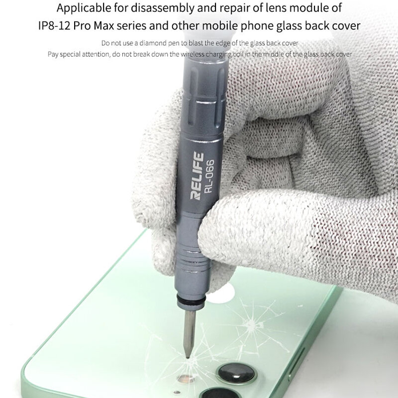 Rilife RL-066 penna di sabbiatura rottura crepa demolimento penna copertura posteriore fotocamera lente di vetro per iPhone 11 12 pro riparazione strumenti di sabbiatura