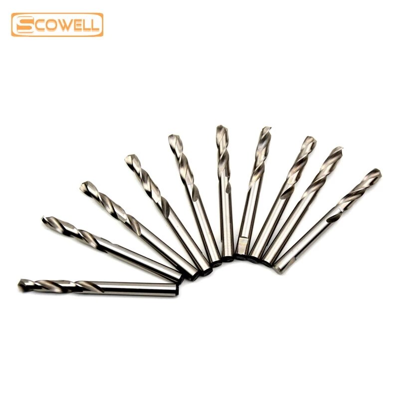 10 Pack HSS 4341 Milled Shank Center Drill Bits For Hole Saw Arbor Pilot Drilling Bit 6.35*72mm For Crown Saw