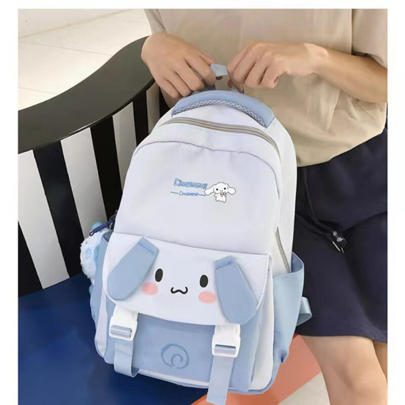 New Hello Kitty Backpack Junior High School and High School Student Backpack Large Capacity Cute Fashion School Bag for Women