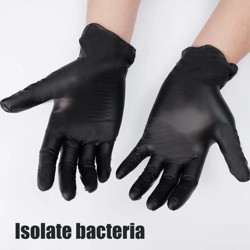 Одноразовые перчатки из ПВХ, латексные нитриловые водонепроницаемые гипоаллергенные защитные перчатки для работы, для работ, для работ в саду и на кухне, 100 шт.