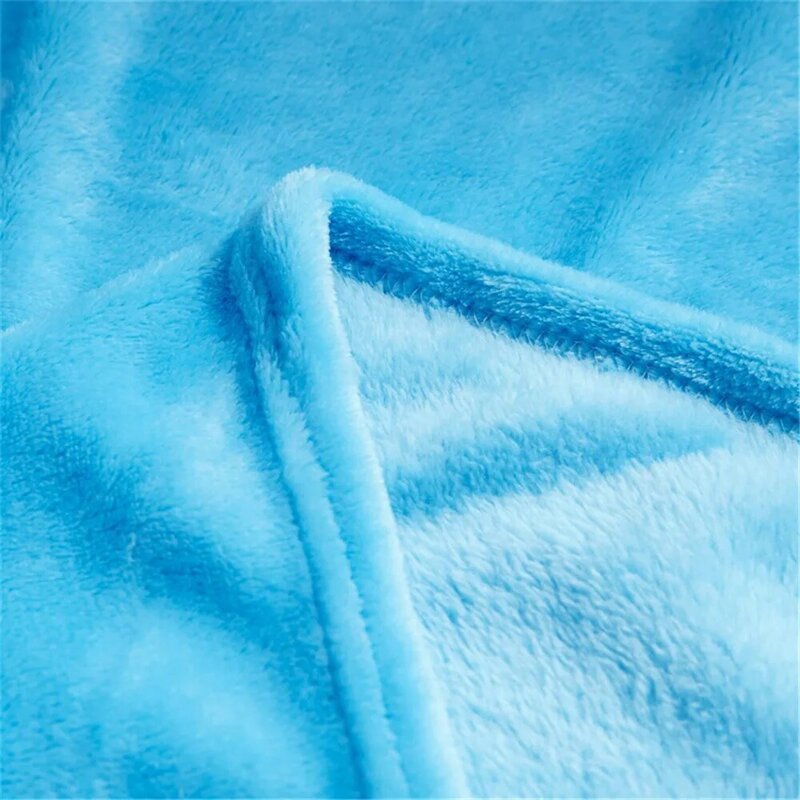 Mantas de franela de lana de Coral suave y cálida para camas, tiro de visón de piel sintética, funda de sofá de Color sólido, colcha a cuadros de invierno