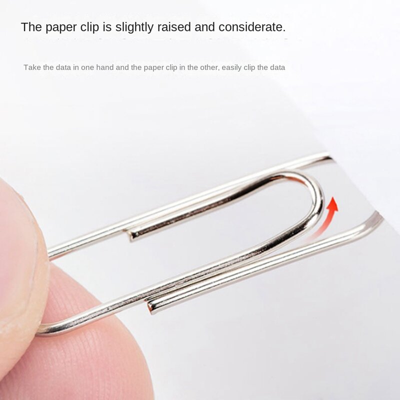 Nickel-Plated Paper Clip Back-Type Buckle Back-Line Needle Clip File Paper Office Supply Paper Clip