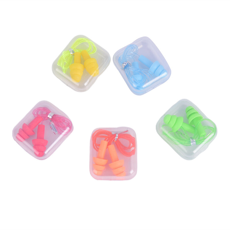 New Soft Waterproof Swimming Earplugs Nose Clip Case Prevent Water Protection Ear Plug Soft Silicone Swim Dive Supplies