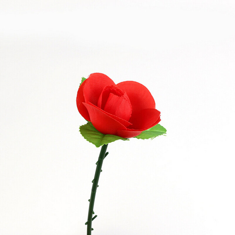 Aparecendo Rosa Vermelha Truque Mágico Dobrável Flor Vermelha Aparecer Novo Dobre Pequeno Prop