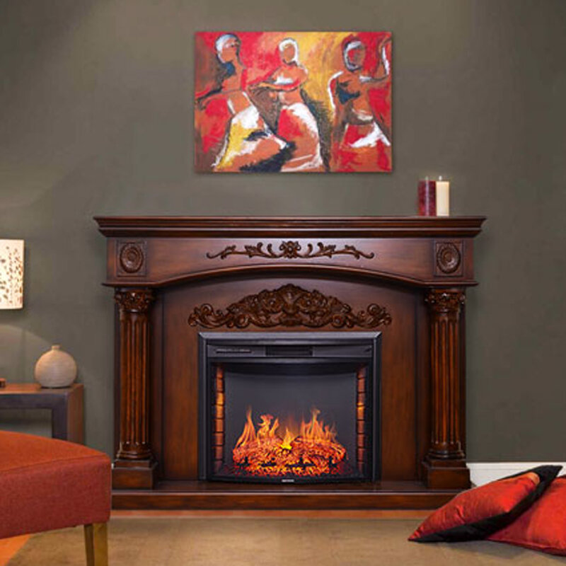 Electric Fireplace Core Fake Decorative Fireplace Simulation Flame Electric Fireplaces with 3d Fire Fake Fireplace Heater