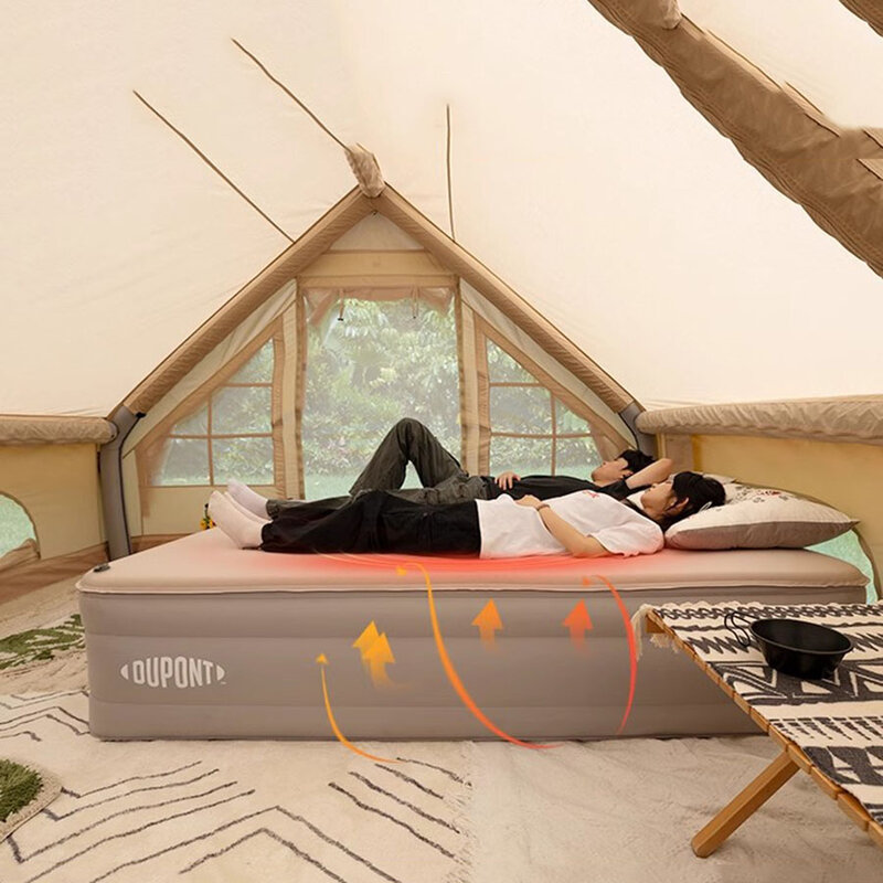 Sofá cama inflable para parejas, cama de aire plegable para acampar, al aire libre, naturaleza, romántica, colchón de liberación, Fotel